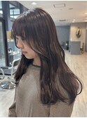 透明感秋カラー大人可愛いブラウン×20代30代ブリーチなし