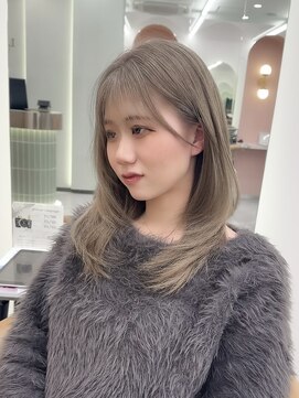 ロンドリゼル 札幌(Lond RiseL) ◯ オリーブグレー/韓国/レイヤーカット/髪質改善/縮毛矯正/札幌