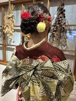 リリィ ヘアデザイン(LiLy hair design)&nbsp;【minami】＊成人式ヘア／ふわふわアップ／金箔・水引アレンジ