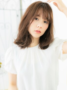 エイトサロン 八潮(8salon) 八潮/髪質改善/フレンチバングミルクベージュ!ふんわり韓国巻きn