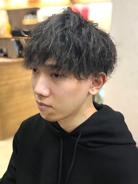 サニーズ バーバー(Sunny's barber) 黒髪刈り上げツイストスパイラルパーマ