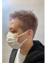 ビューティドレッセヤマノ 池袋パルコ(Beauty Dresse YAMANO)&nbsp;【ダブルカラー】メンズショート × ホワイトパープル