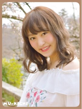 むーきち 三鷹(mu-kichi) ゆるっと波ウェーブミディ♪♪【mu-kichi三鷹】