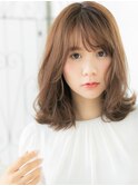 浅草/髪質改善/マロンベージュ×大人ガーリー外巻きパーマ風f