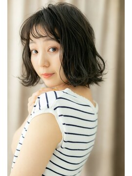 カバーヘア イヴ 戸頭店(COVER HAIR EVE) □暗髪ウェットスタイルくせ毛風外ハネボブ303戸頭20代30代40代