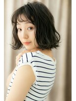 カバーヘア イヴ 戸頭店(COVER HAIR EVE) □暗髪ウェットスタイルくせ毛風外ハネボブ303戸頭20代30代40代