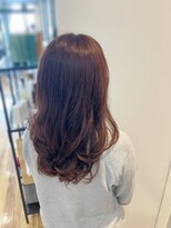 ヘアオーブロジック(HAIR orb LOGIC)&nbsp;コテ巻きパーマ  レッドブラウン