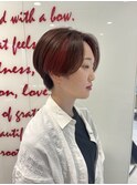 30代40代50代刈り上げショート前下がりショート前髪なし
