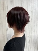 【JLB・YU】ボルドーカラー×ショートウルフ
