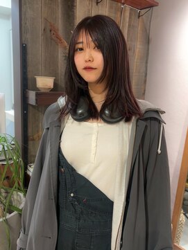 アルク(alku) 顔まわりレイヤーミディアム暖色系カラー