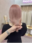 ホワイトブロンド/イメチェンヘアスタイル/ピンクベージュカラー