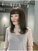 天神大名顔周りレイヤーカットミディアムボブタッセルボブ今泉