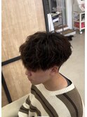 大分メンズ無造作シャドウパーマ刈り上げマッシュ