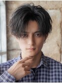 モテる黒髪ネープレスショート束感モテ髪ワックスなしマッシュ