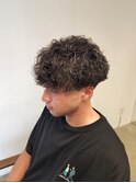 刈り上げマッシュ波巻きプードルパーマ