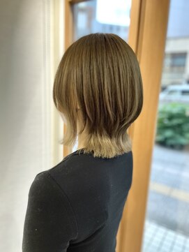 ジプソ(Gypso Hair salon) 【 ウルフ × オリーブ × ベージュ 】