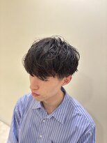 プレミアムバーバー 原宿店(PREMIUM BARBER produce by HIRO GINZA)&nbsp;ナチュラルマッシュ×ゆるめスパイラル