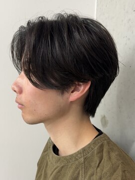 ガーデンタチカワネクスト(garden tachikawa next) 大人男子センターパートウルフ毛流れニュアンスパーマ20代30代