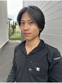 センターパート 【シースルーセンターパート 曲がる縮毛矯正】