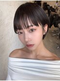 ナチュラルボブ前髪ありイメチェン20代30代40代ショートボブ