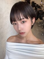 ダム(DaM)&nbsp;ナチュラルボブ前髪ありイメチェン20代30代40代ショートボブ