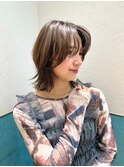 レイヤーボブ/ミルクティーベージュ/髪質改善/顔周り/立川