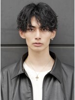 テン 心斎橋(tenn.)&nbsp;心斎橋シャドウパーマメンズマッシュウルフカット波巻きパーマ