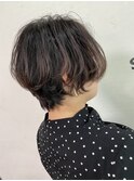 グラデーションショート×ダークラベンダーアッシュ