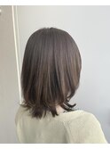 レイヤーボブ×マロンベージュ