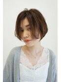 ひし形ショート×モノトーンベージュ