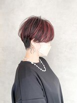 バブルス 久米川店(BUBBLES)&nbsp;チェリーレッド×マニッシュショート