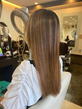 ヴォーチェ フォーヘアー(VOCE for hair) 髪質改善ストレート酸熱トリートメントハイライトロング