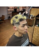 グラウンドタイガー(GROUNDTIGER)&nbsp;メンズパーマ　デザインカラー