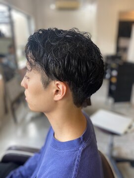 ソイクフ(SOY KUFU) MEN’S HAIR マッシュパーマアッシュブラックカルマパーマ