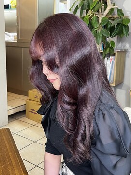 サロン ド ビカ(Salon de bika) ブリーチなし艶感ピンクラベンダーカラー