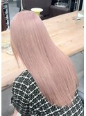 6109ブロンドミルクティーアッシュハイトーンカラーストレート