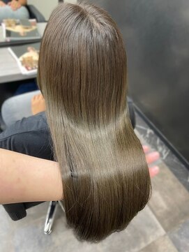 スターズ 柏(STARS) オリーブベージュ 髪質改善 デザインカラー 顔周りレイヤー