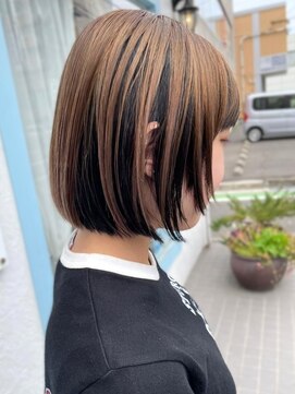 リコ 池袋東口店(Liko) 【Liko　池袋東口店】アンブレラカラー　ブリーチ　丸みショート