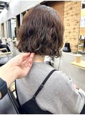 ボブパーマ　ボブ　緩めパーマ　スパイラル　パーマ