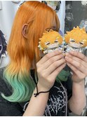 にじさんじ 宇佐美リト ダブルカラー グラデーション オレンジ