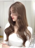 韓国ヘアーハッシュカットレイヤーカットハイライトカラー