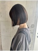 大人艶髪ショート   ワンレンボブ  艶髪透明感カラー