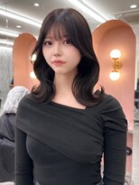 ロンドリゼル 札幌(Lond RiseL)&nbsp;ミディアムレイヤーカット/マロンベージュ/顔周り/前髪/札幌