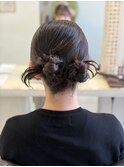 ヘアアレンジ × ツインカチモリ