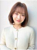 内巻きレイヤーボブ×大人ガーリー/ミルクティーベージュp浦和