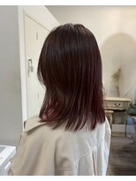 ロッカヘアエジェ(ROCCA hair eje.) 韓国風レイヤーミディ×カシスブラウン
