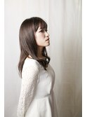 純白ピュアミディアム×ピンクベージュカラー