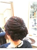 結婚式ヘア☆あみこみ＋くるりんぱ