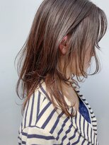 テトヘアー(teto hair) medium(ウルフ、大人ウルフ、外国人風、ピンクベージュ)