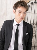 メンズヘア ビーセカンド 草加店(MENS HAIR B-2)&nbsp;アップバング＆ハイライトカラーのモテマッシュE